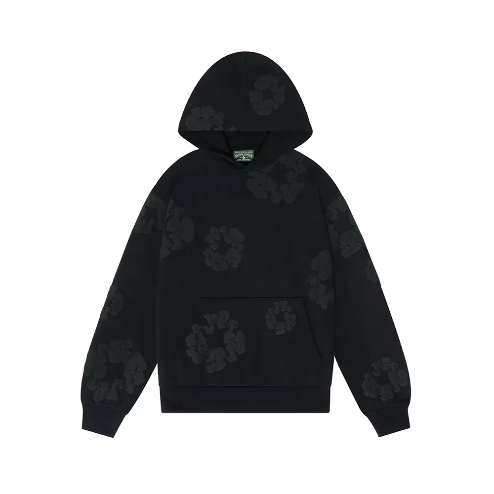 Denim Tears Cotton Wreath Hoodie - Black