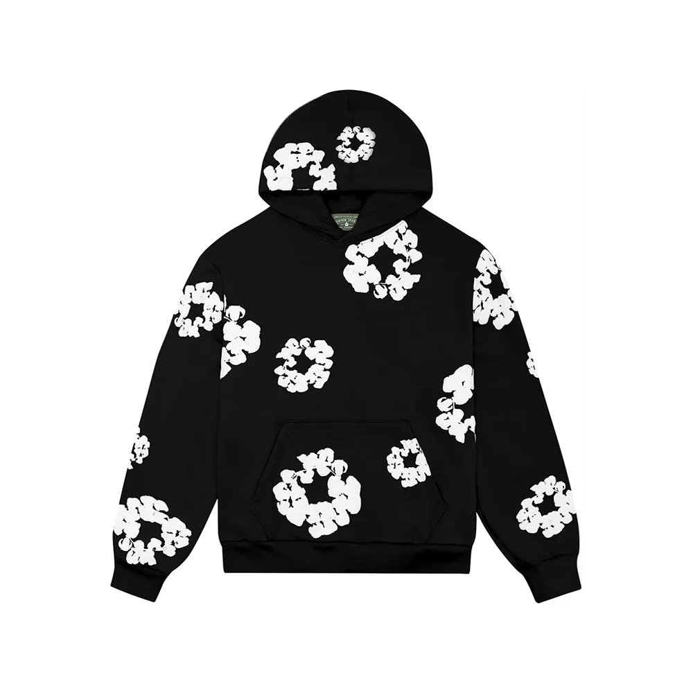 Denim Tears Cotton Wreath Hoodie - Black