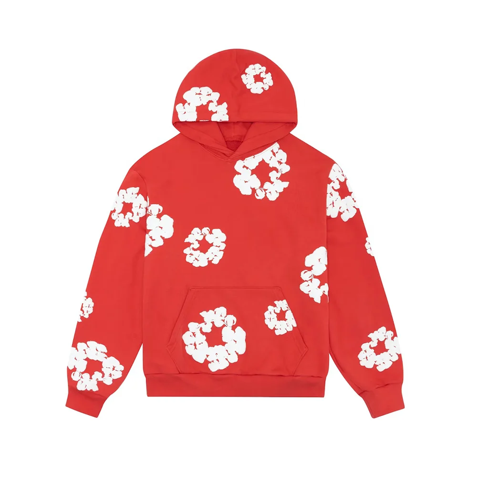Denim Tears Cotton Wreath Hoodie - Red